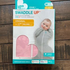 New in box Love To Dream Swaddle Up level one pink